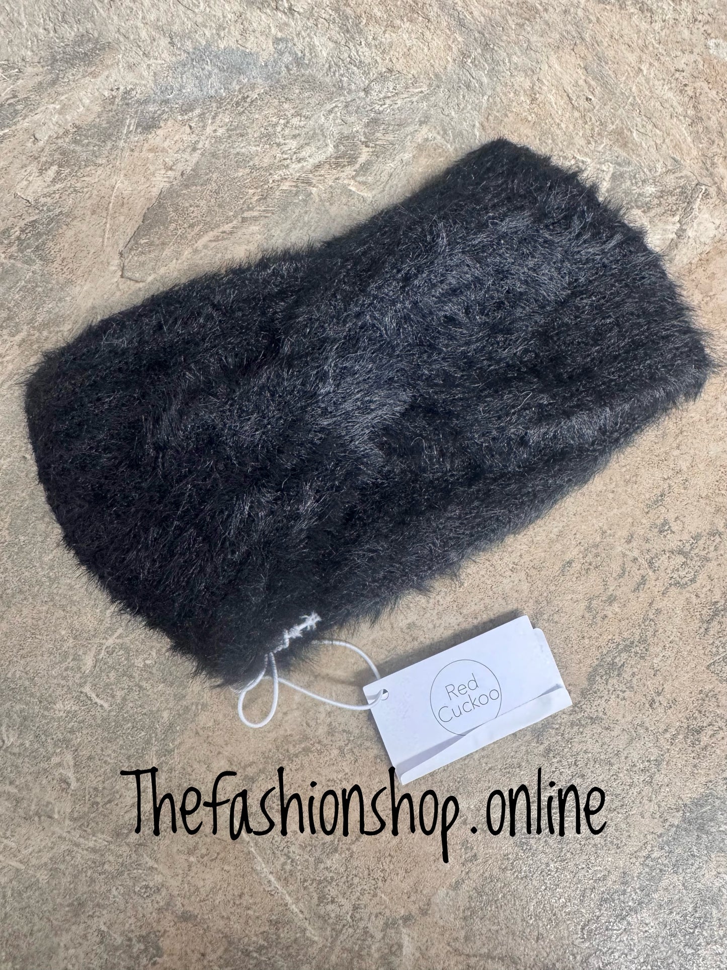 Zoe knot Front Headband in Black