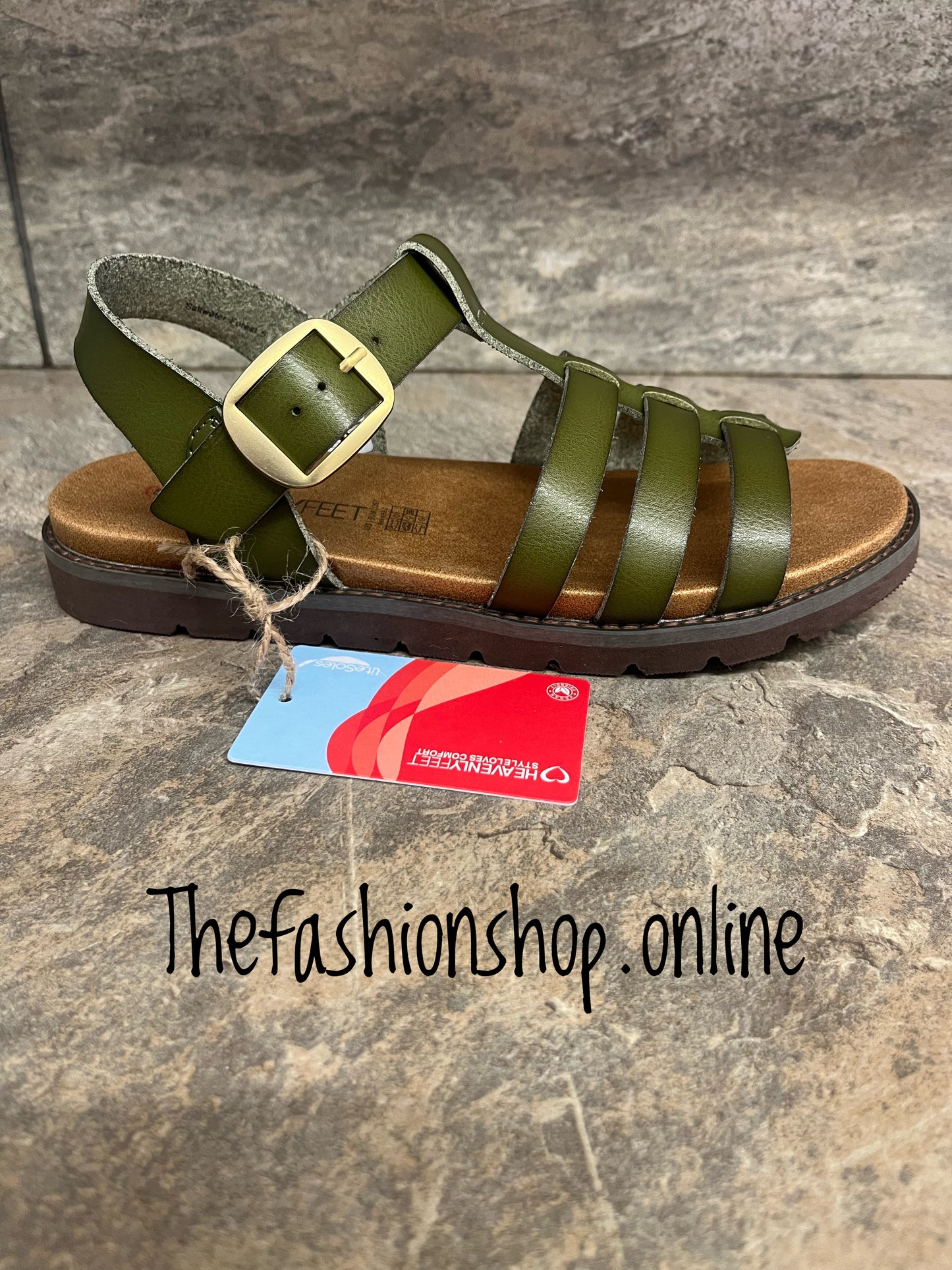 Heavenly Feet forest Saltwater sandals sizes 4-8 (37-41)