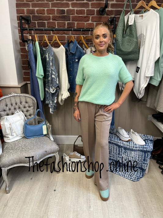 Gracie mint wool mix jumper 8-14