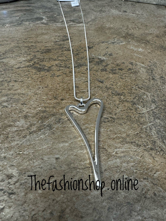 Sarah Tempest silver heart necklace