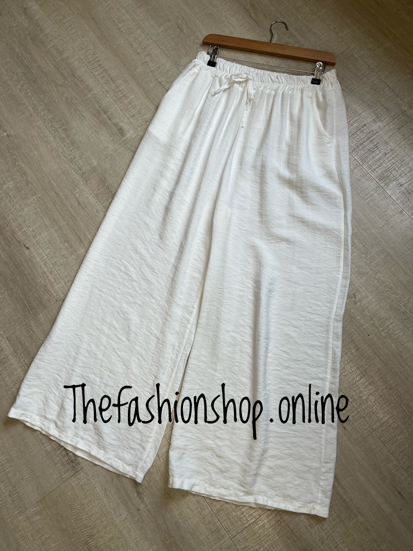 Charlie white wide leg trousers 12-16
