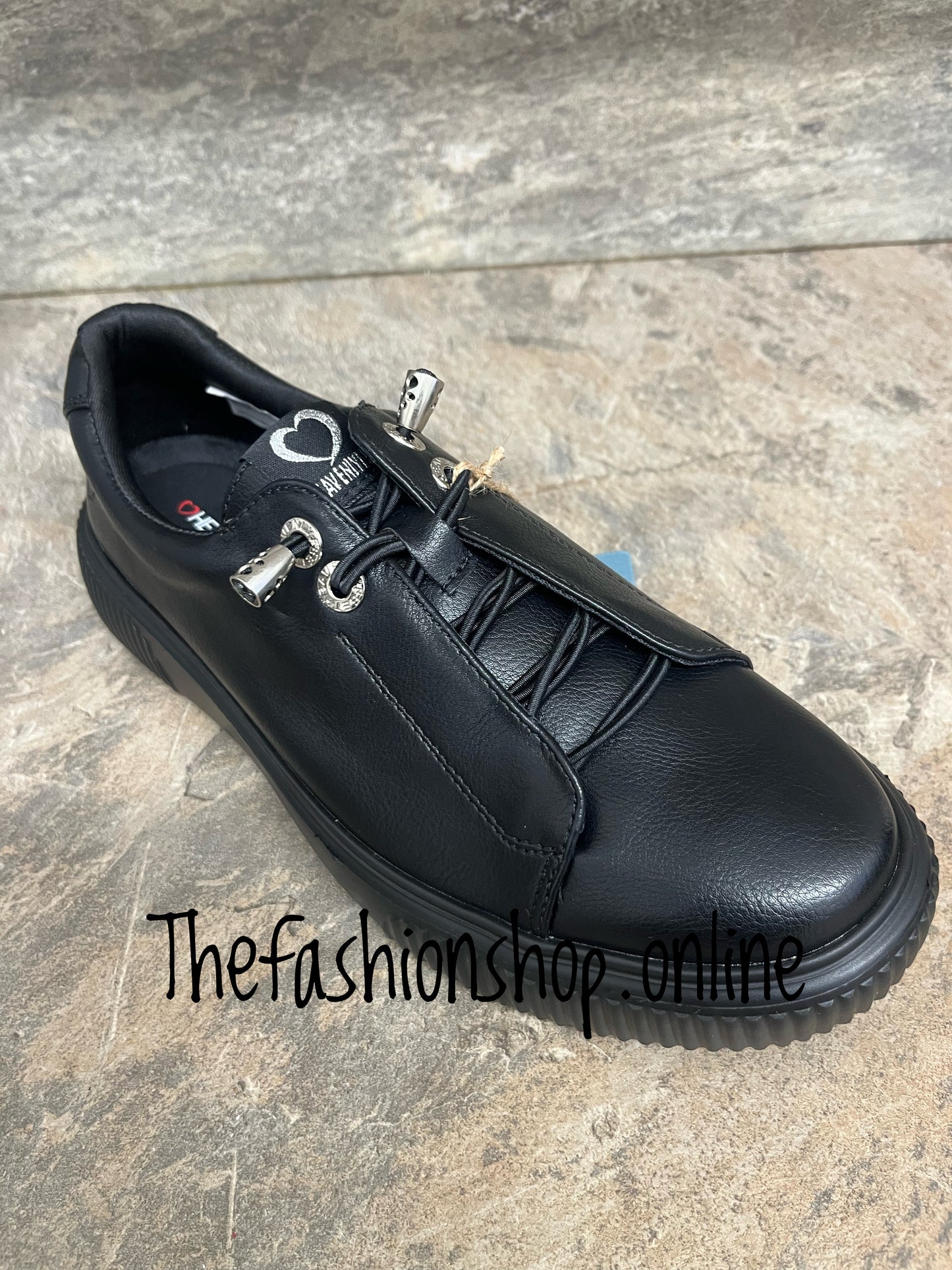 Heavenly Feet black petal litesole trainers sizes 4-8 (EU 37-42)