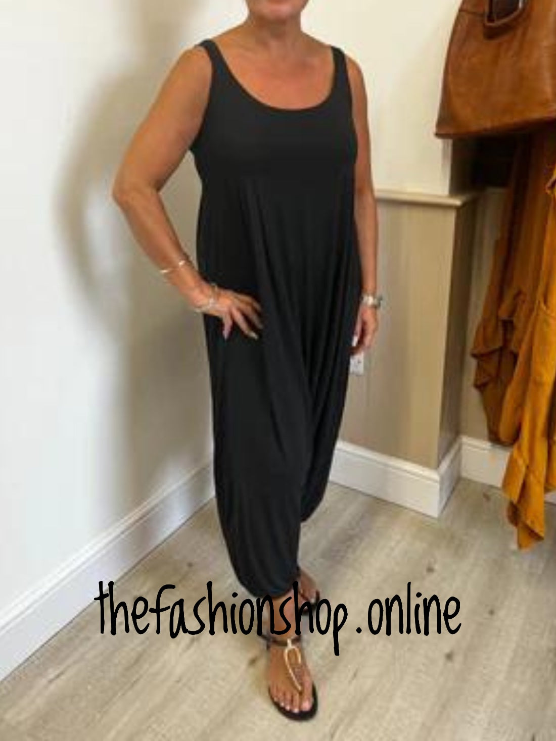Black harem jumpsuit 10-16