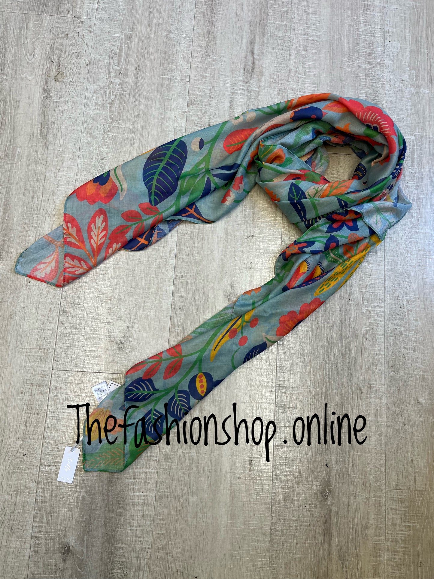 Zelly green spring garden scarf