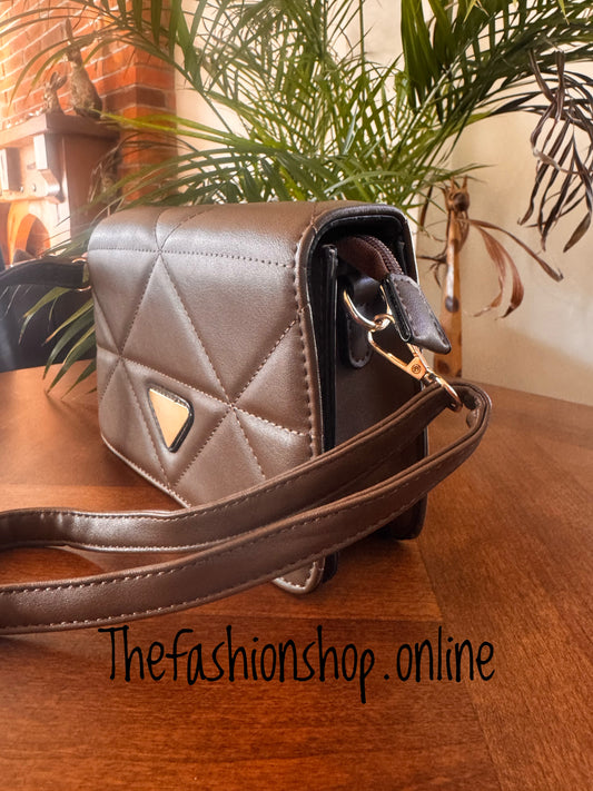 Pixie Quilted Bag in Brown