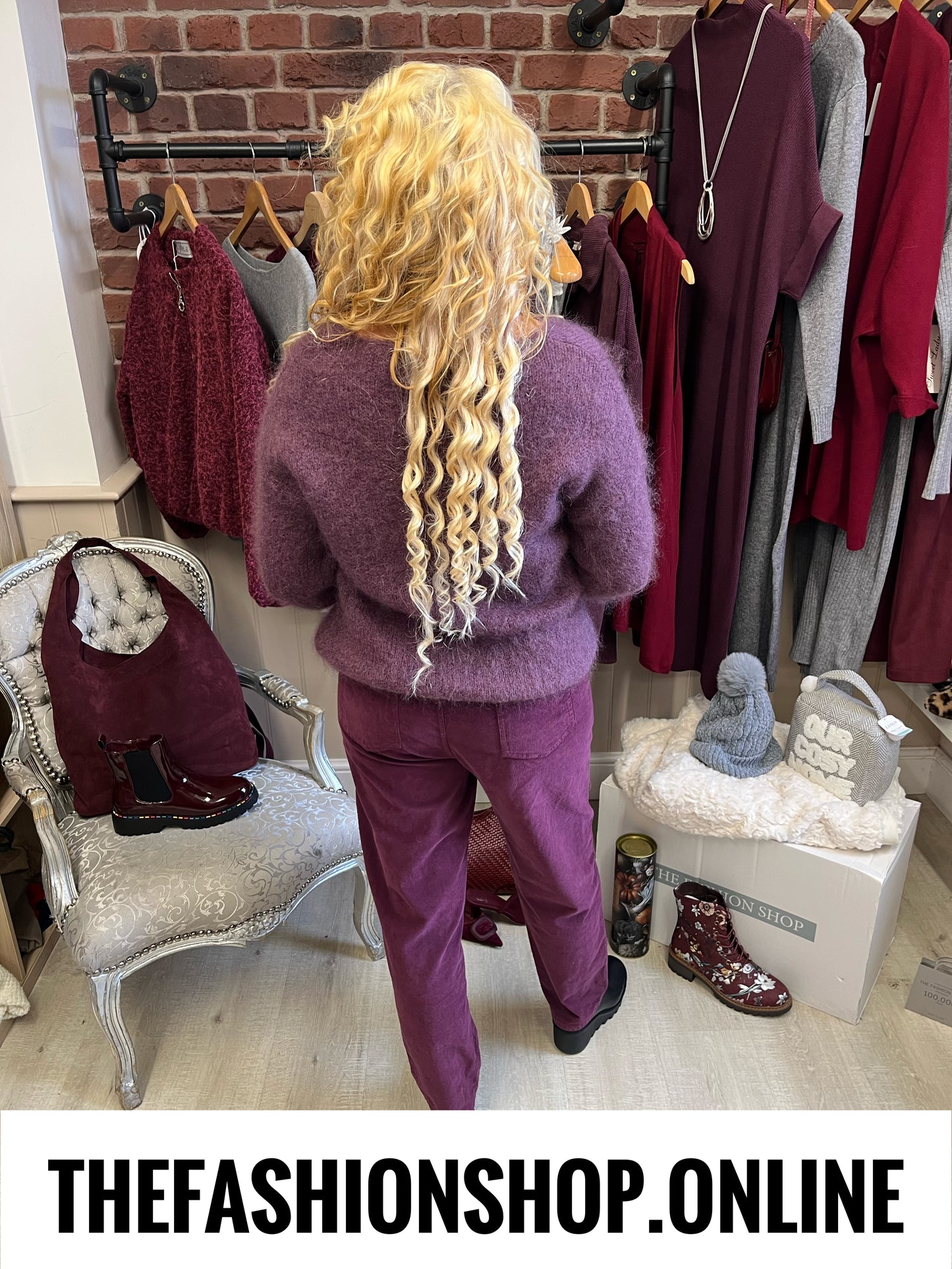 Gracie damson mohair mix jumper 8-16