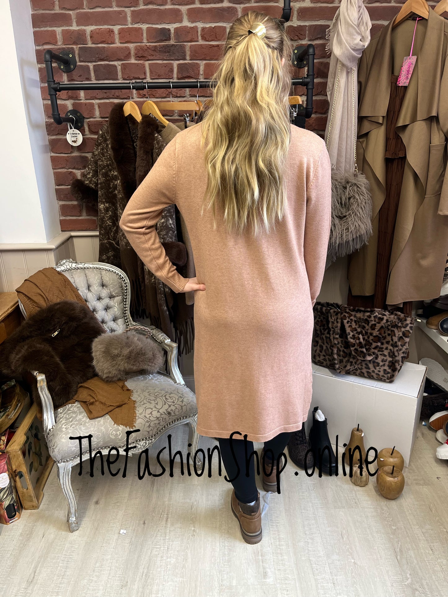 Esther camel cashmere mix jumper dress 12-16