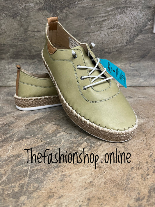 Ivy khaki leather pump sizes 4-8 (37-41)