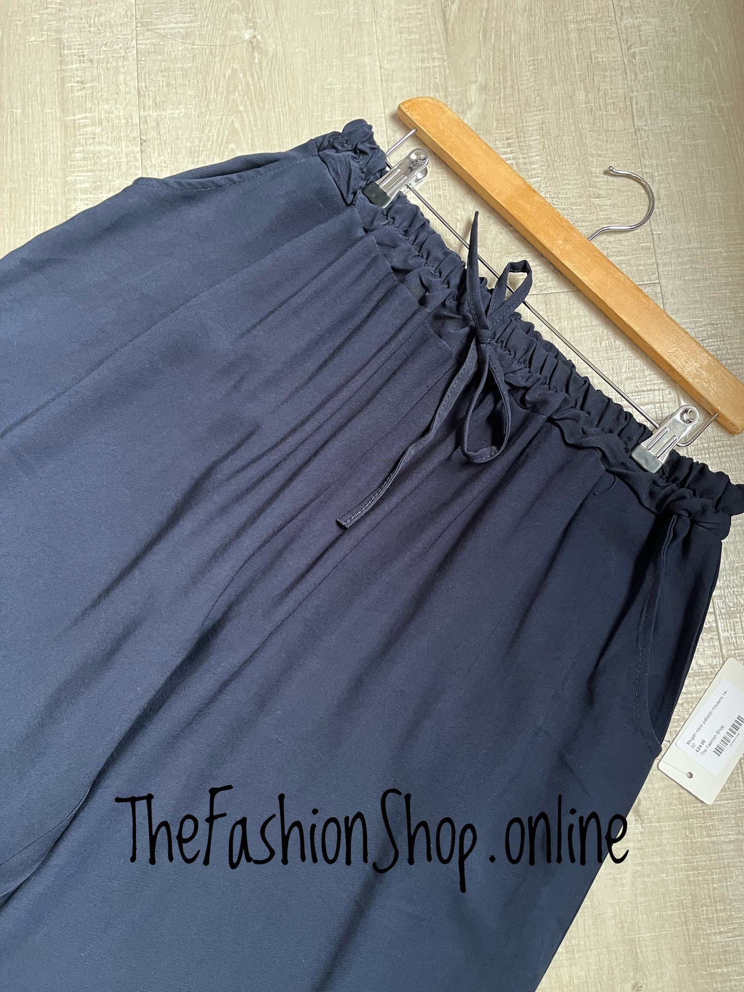 Megan navy palazzo trousers 14-22