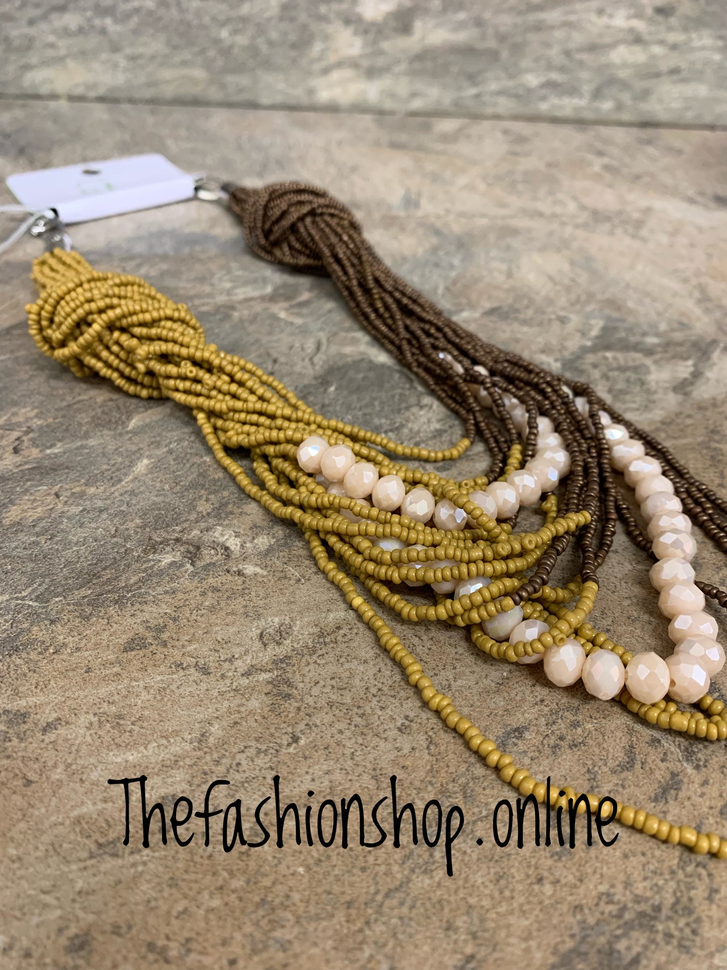 Sarah Tempest brown multistrand necklace