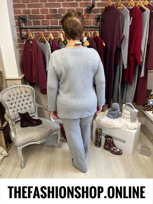 Rachel grey cashmere mix co-ord 10-16