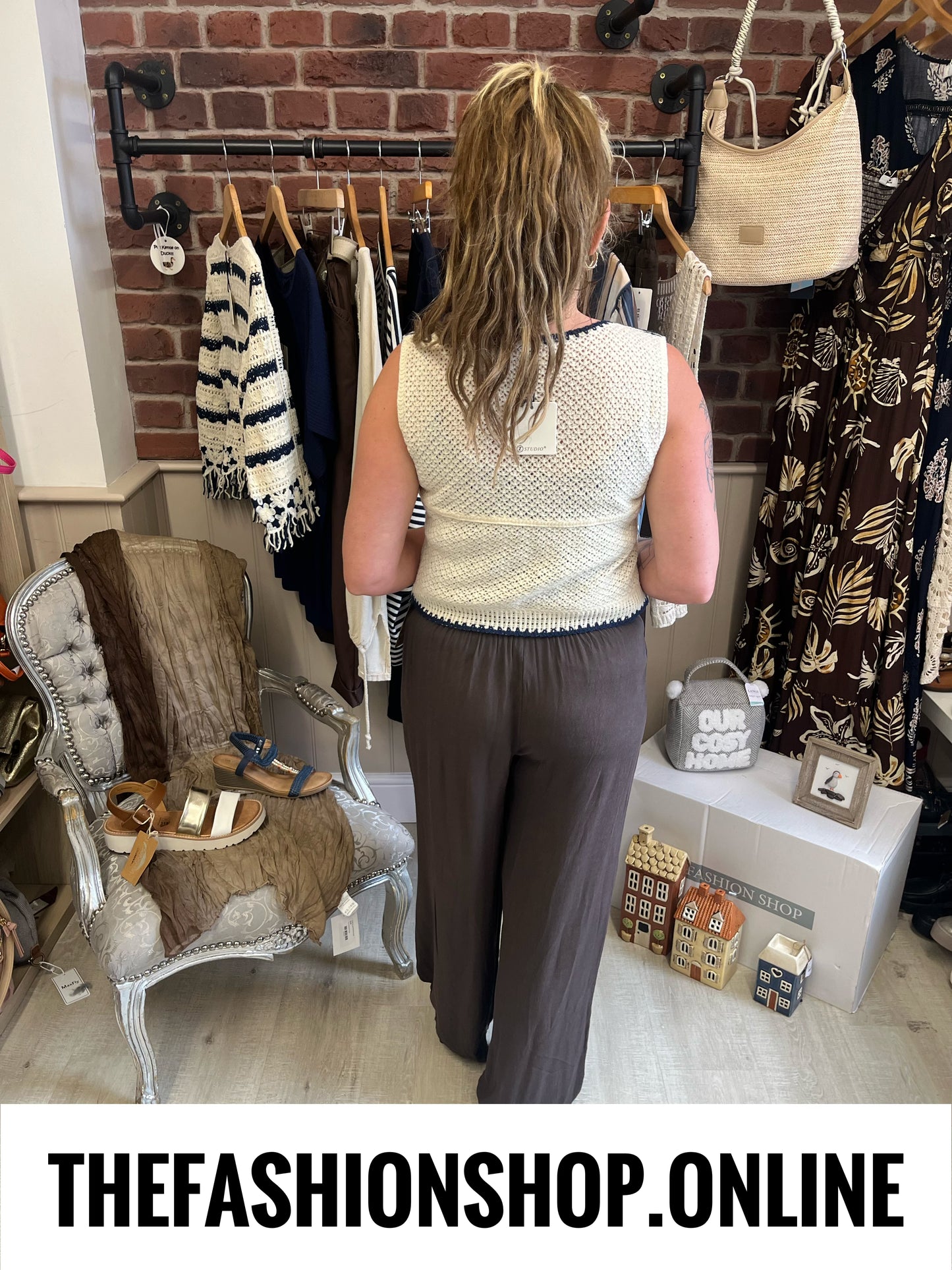Chloe cream knitted waistcoat 8-12