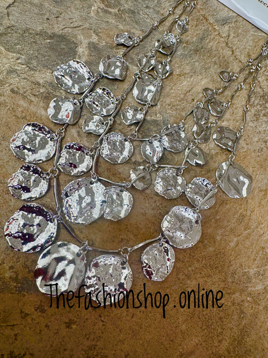 Silver Shakira 3 Necklaces