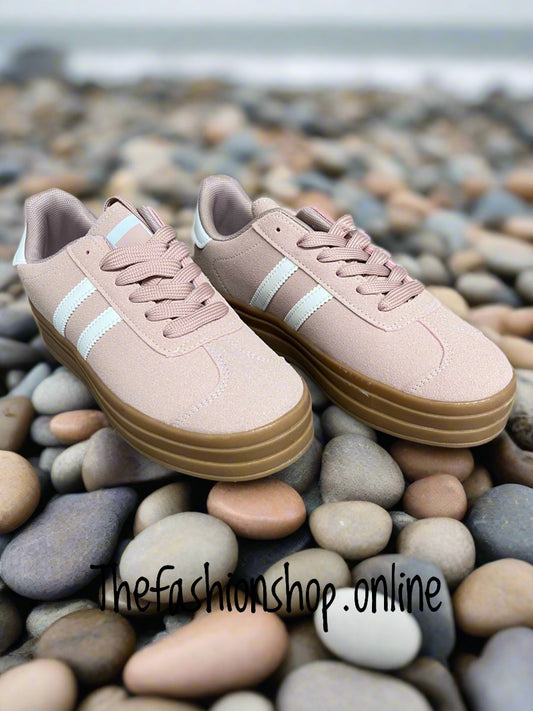 Dolly pink and white platform trainers sizes 3-7.5 (EU 36-41)