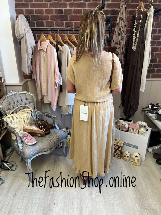 Lizzy camel ripple top 10-16