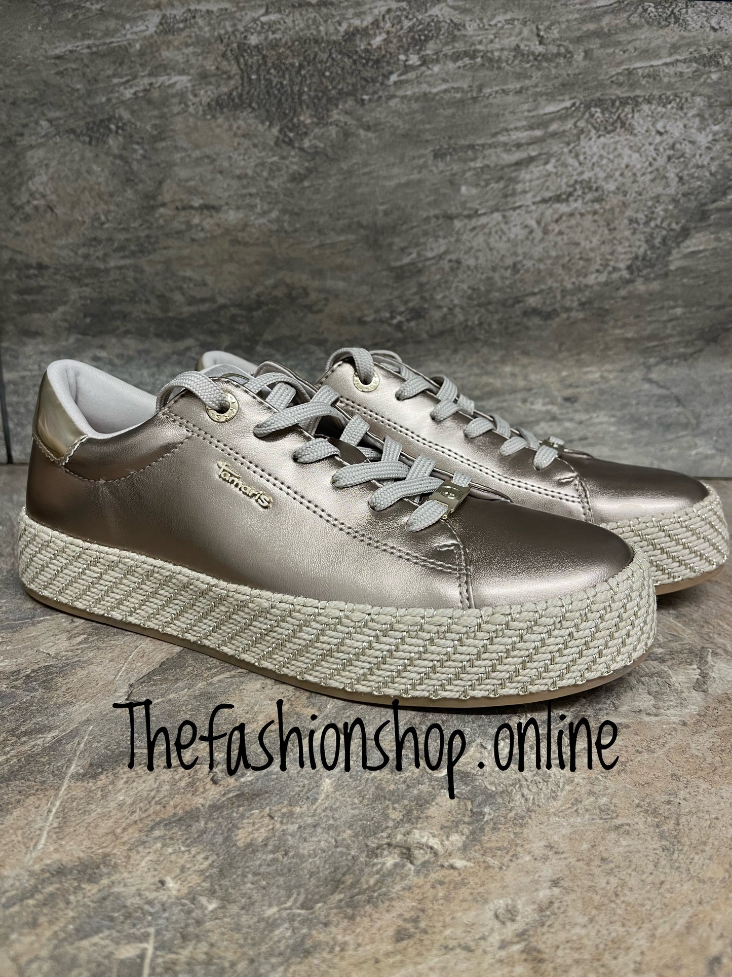 Tamaris gold platform trainers sizes 4-9 (37-42)