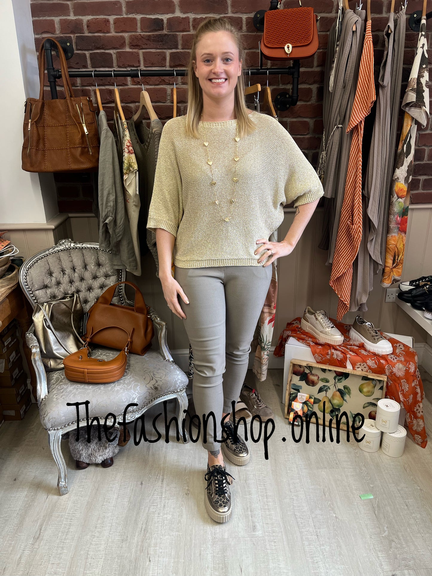 Daisy gold shimmer open back detail top 10-16