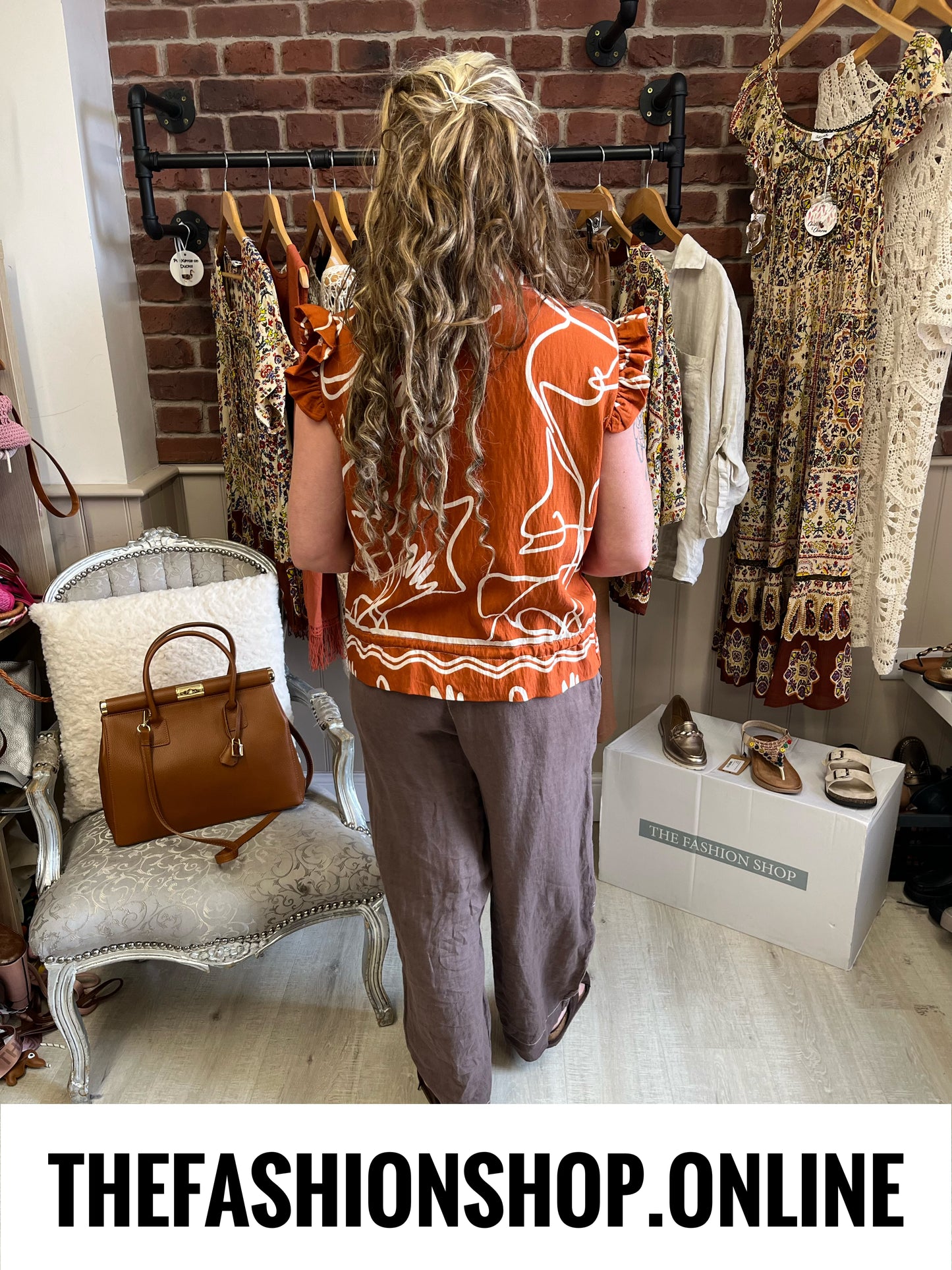 Stevie cinnamon abstract jacket 8-14