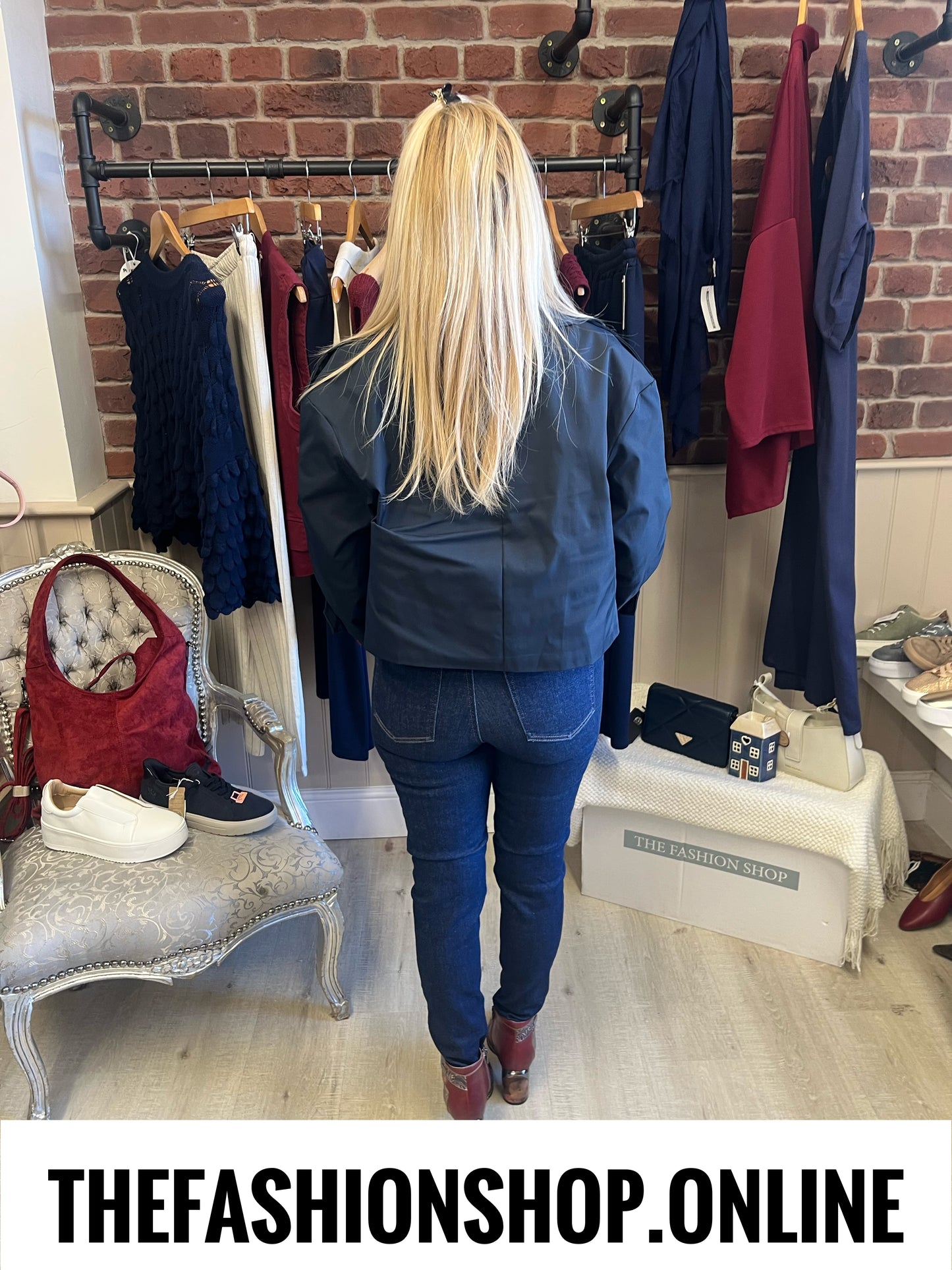 Jamie navy trench jacket 8-16