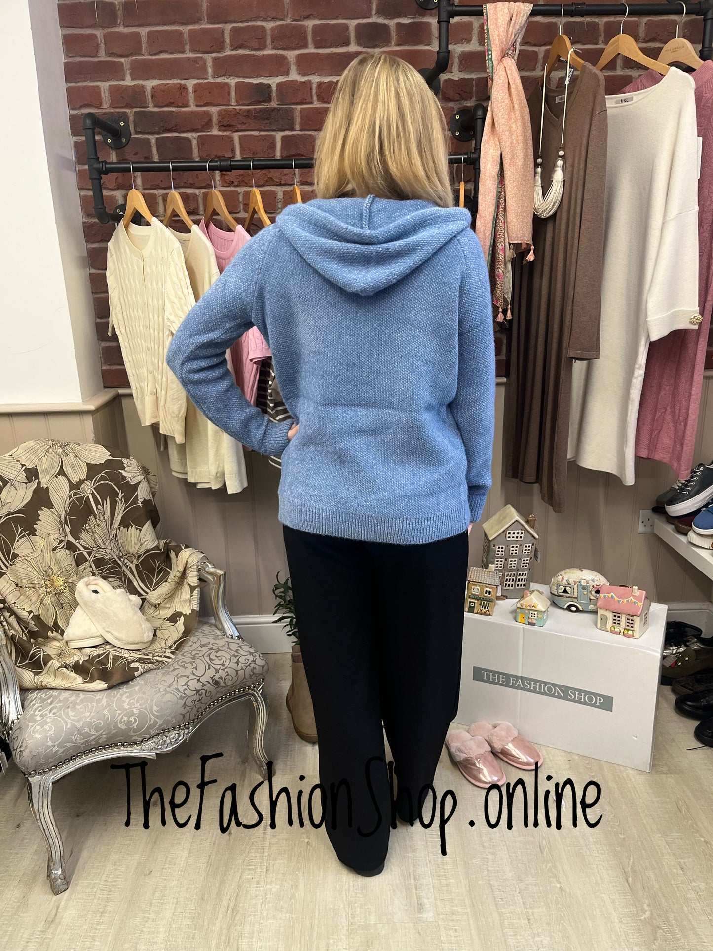 Maisie blue hooded zip jacket sizes 12-14 and 16-18