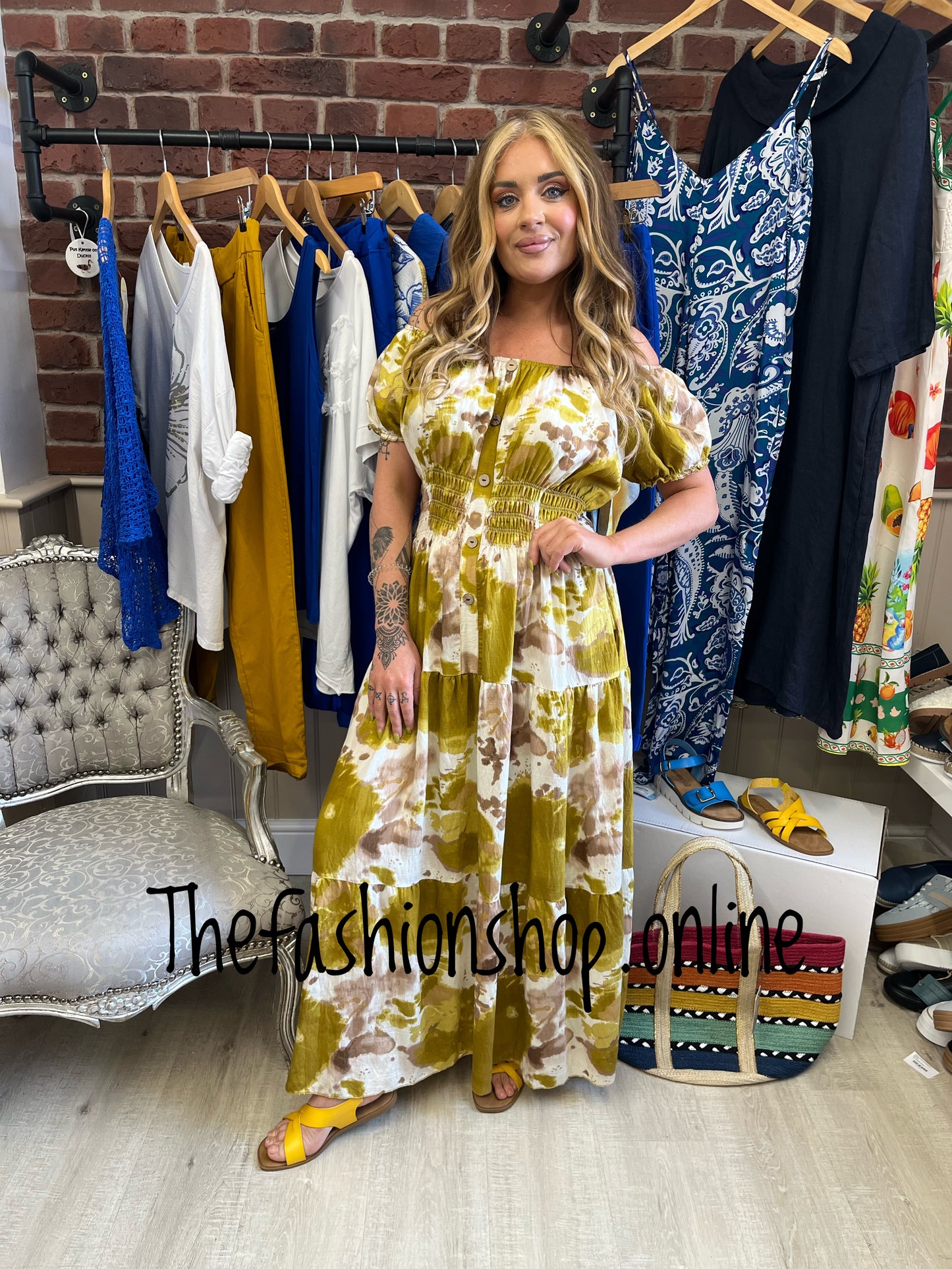 Lillie mustard gold gypsy maxi dress 8-18