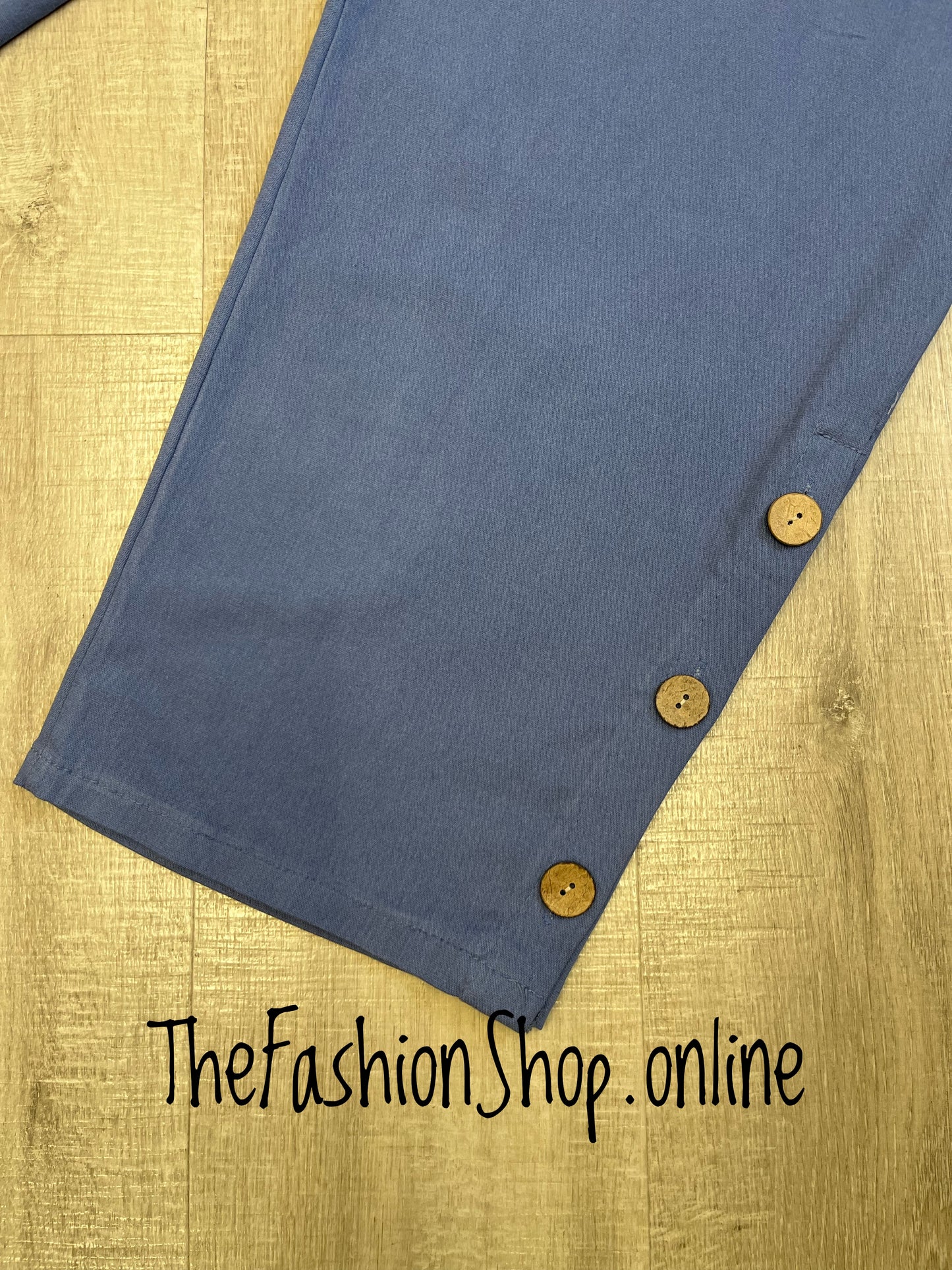 Annabelle denim blue three button trousers 18-24