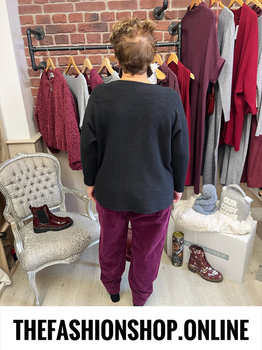 Maria mulberry jumbo cord trousers 12-20