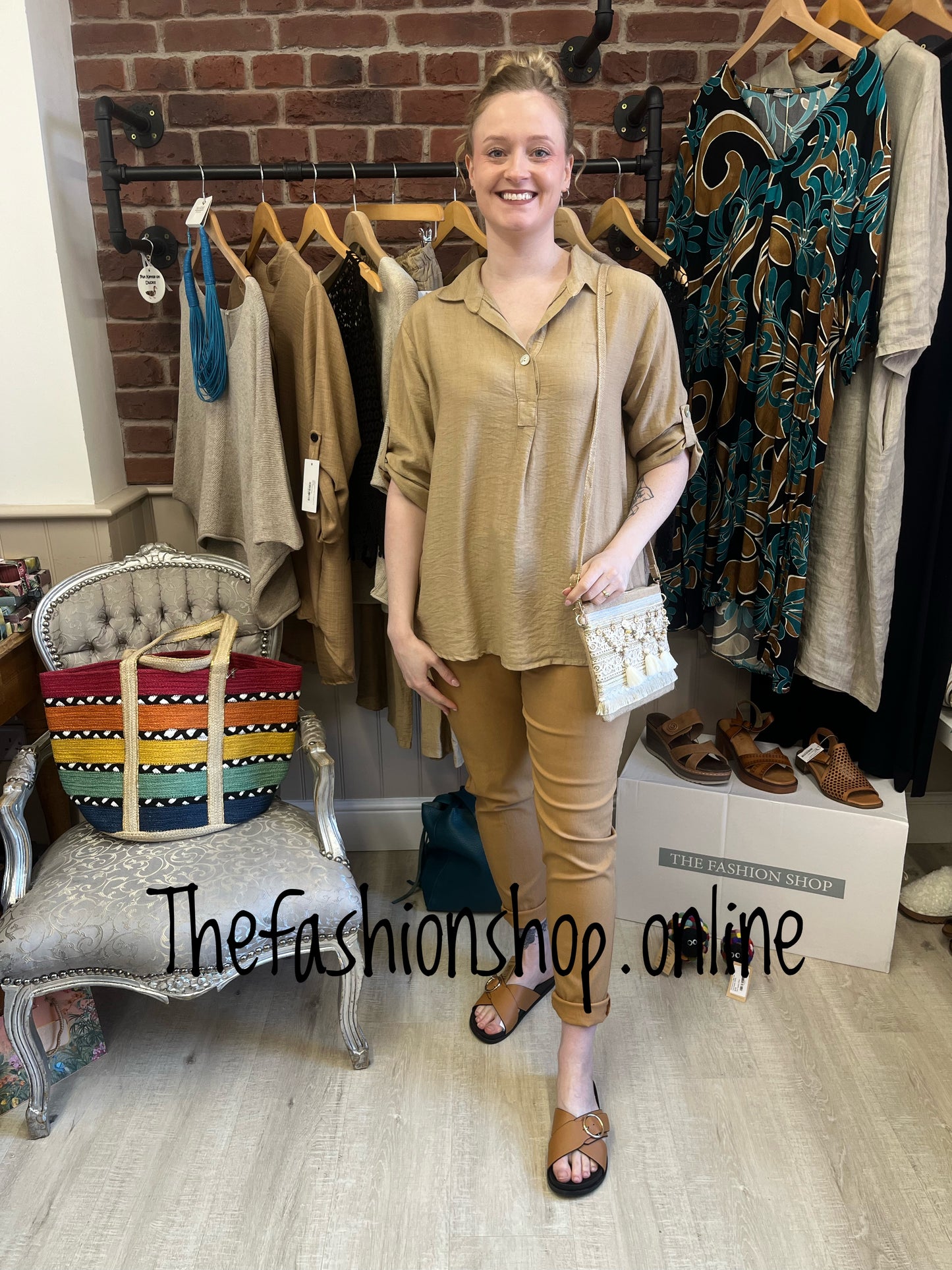 Heidi camel blouse 10-16