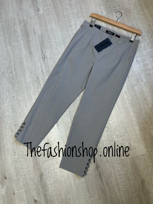 Robell Lena light taupe trousers 25.5 inch inside leg sizes 12-22