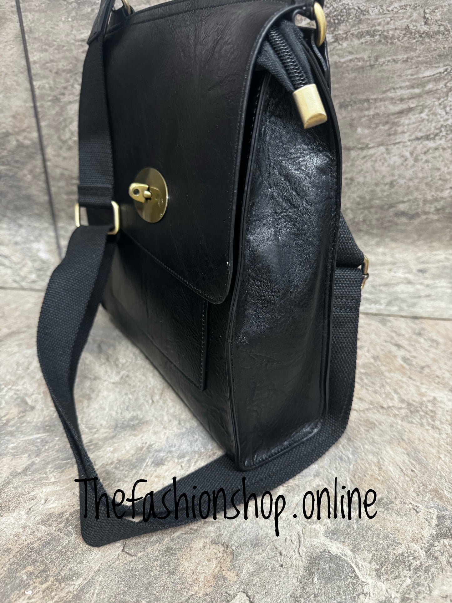 Large black messenger bag