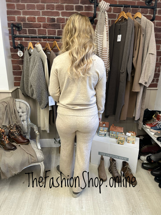 Lily beige cable knit co-ord 8-16