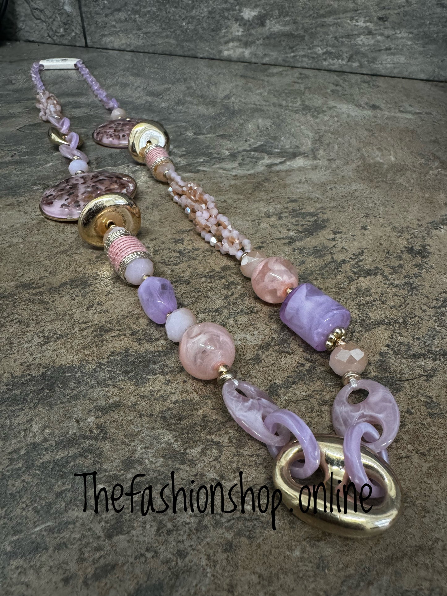 Pink stunning statement necklace