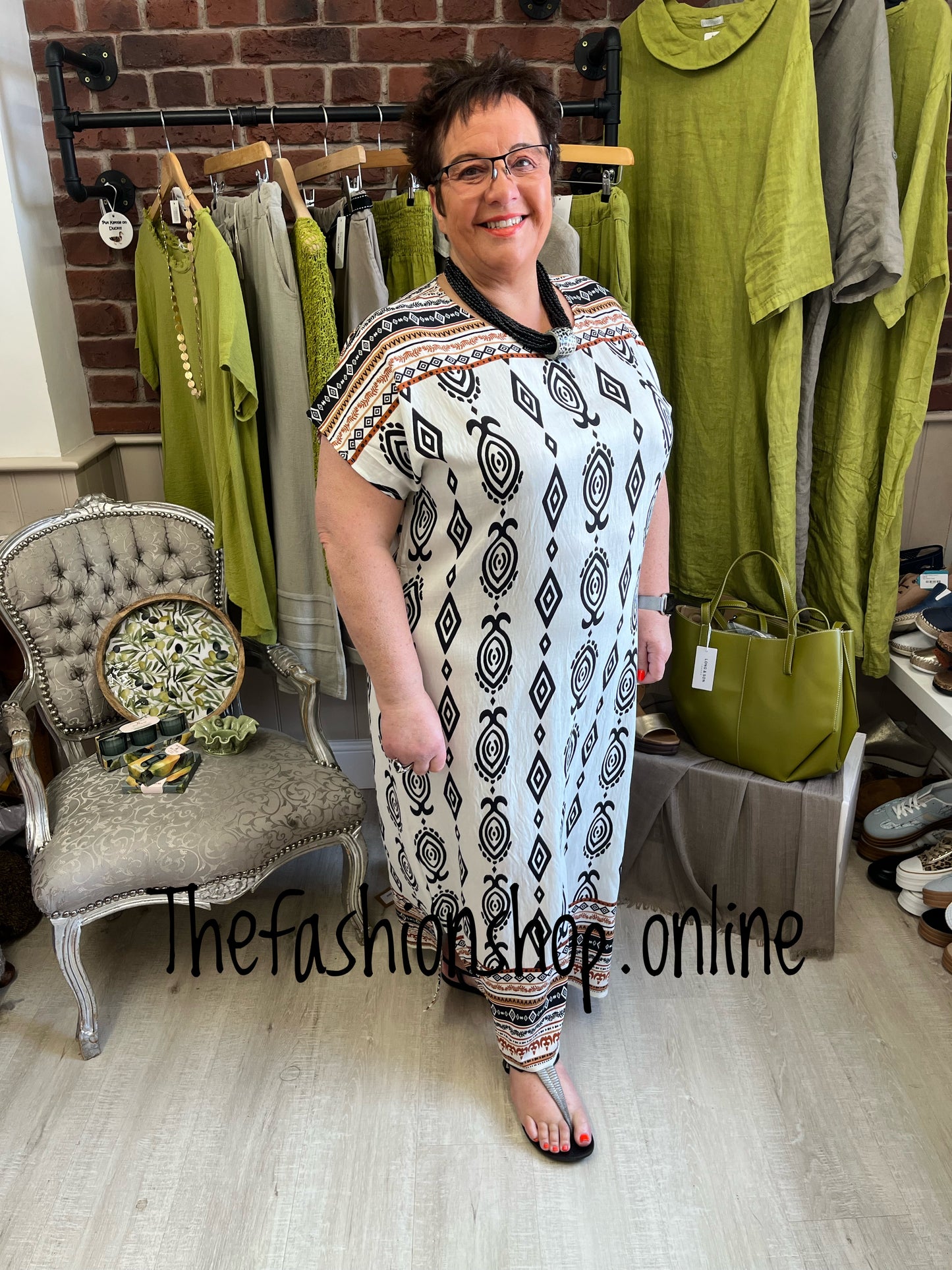 Serena Aztec print dress 14-16 and 18-20