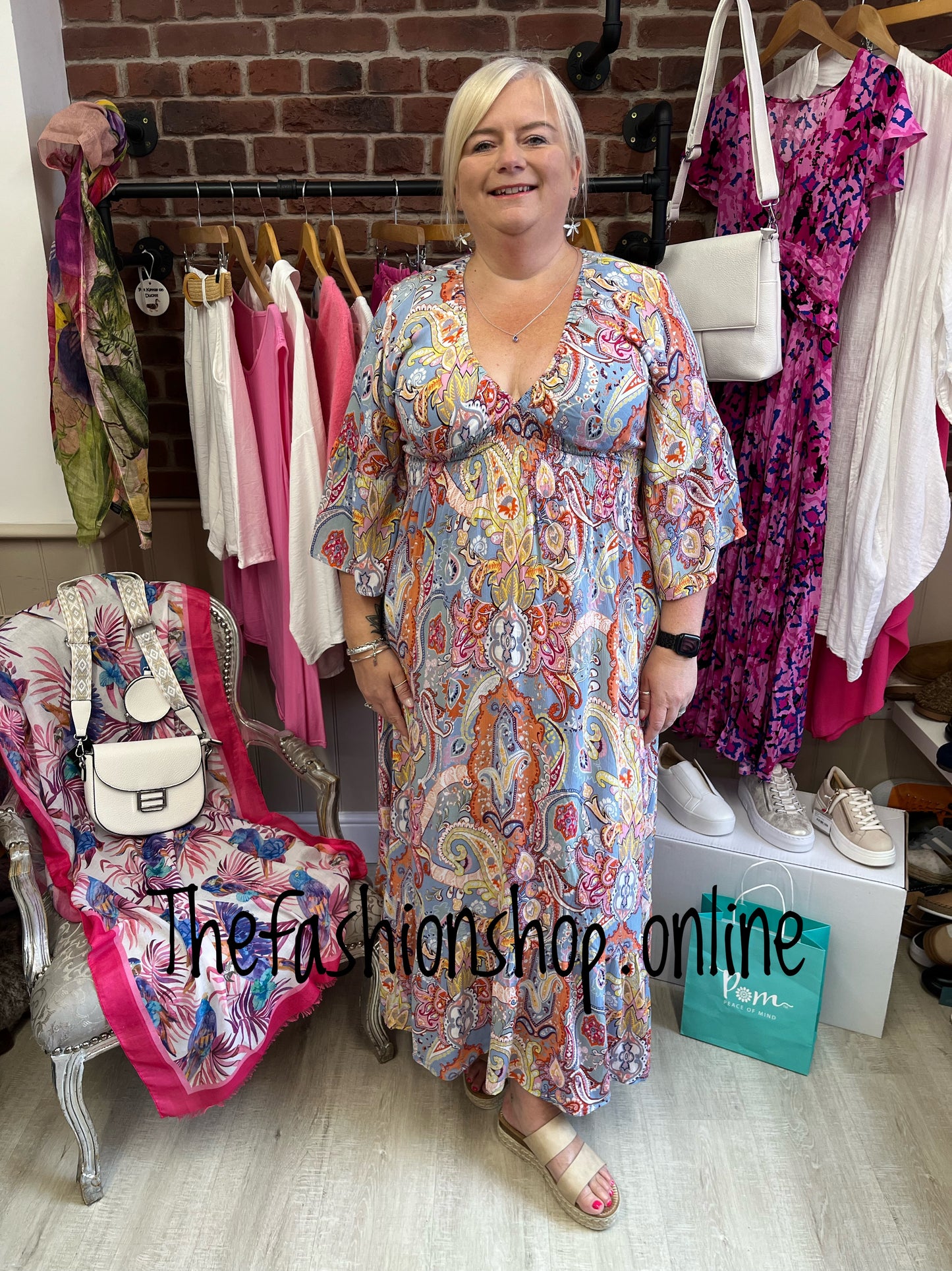 Samantha pastel paisley dress sizes 10-12, 14-16 and 18