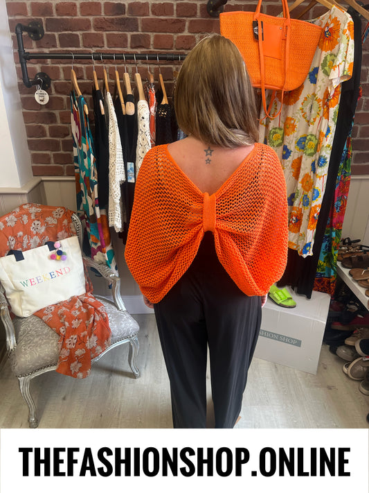 Nina orange three way knitted top 8-18