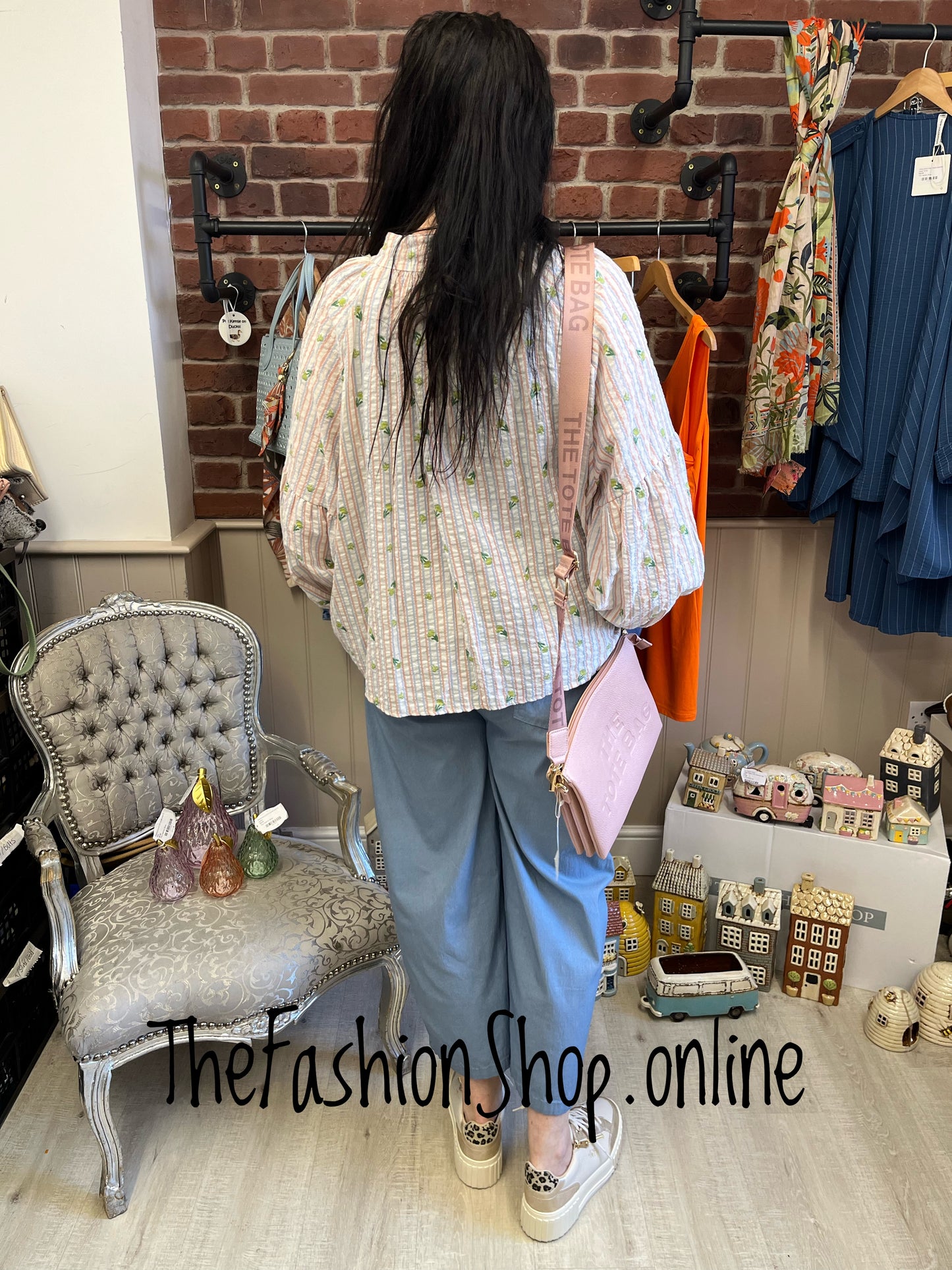 Fiona denim blue stretchy trousers 10-16