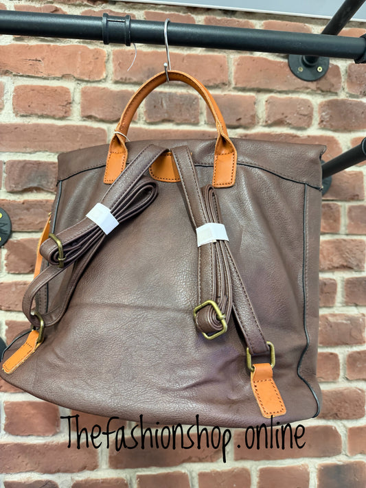 Harper Coffee Brown Woven Multi Bag