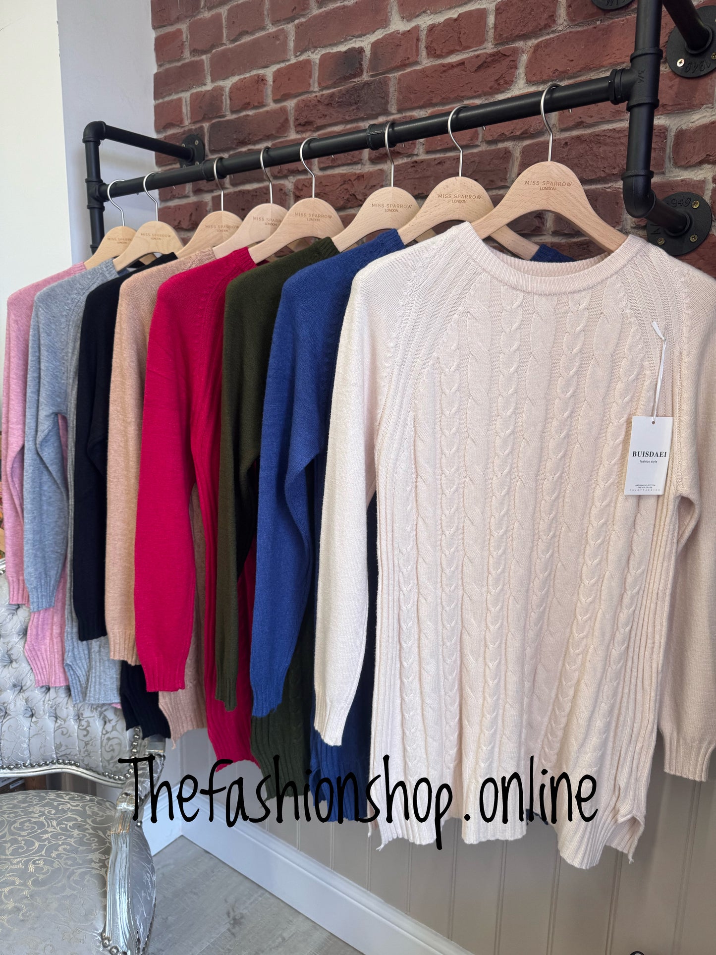 Rosie cream cashmere mix cable knit jumper 12-16