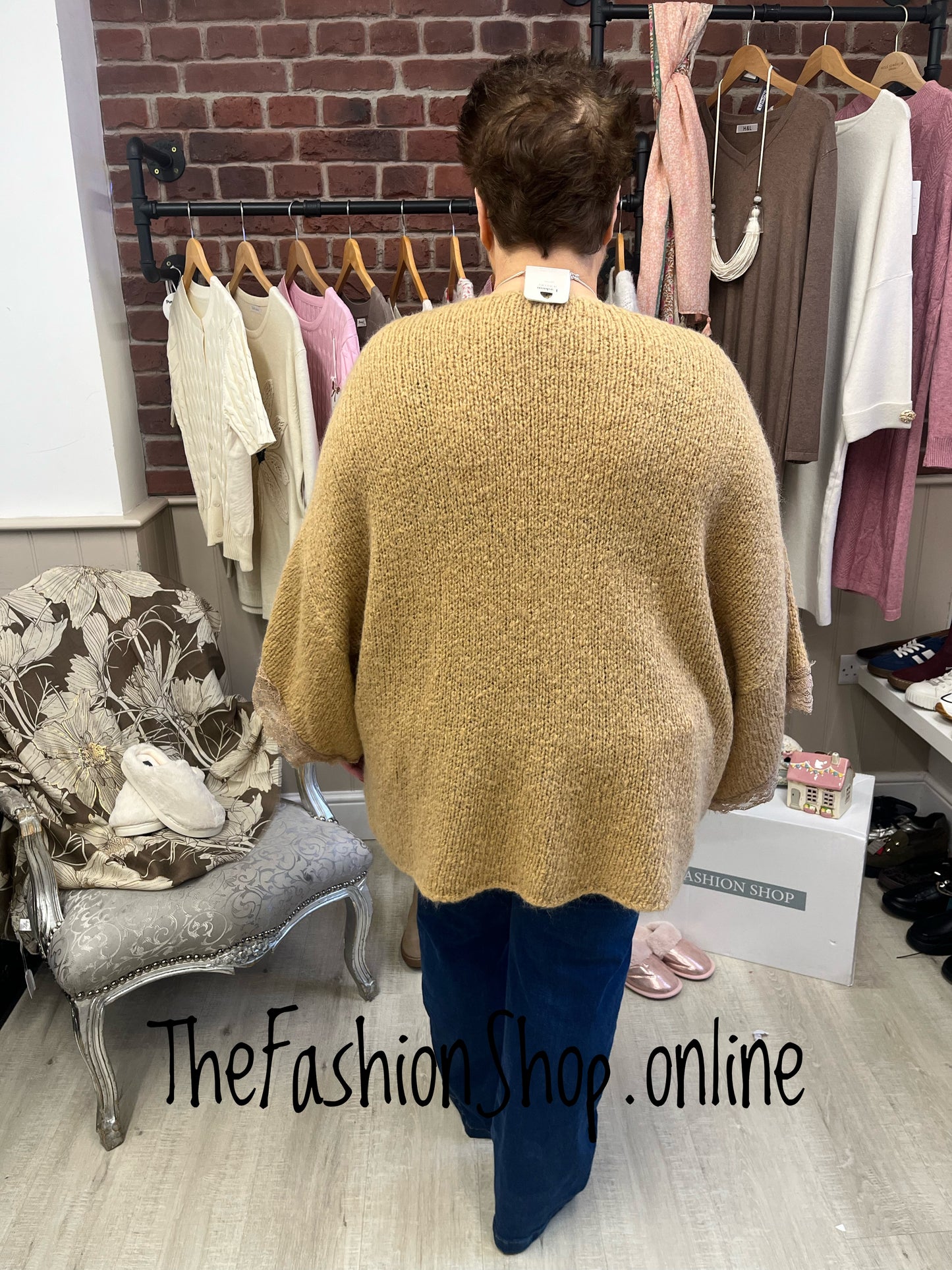 Ivy camel mohair mix jumper 14-22