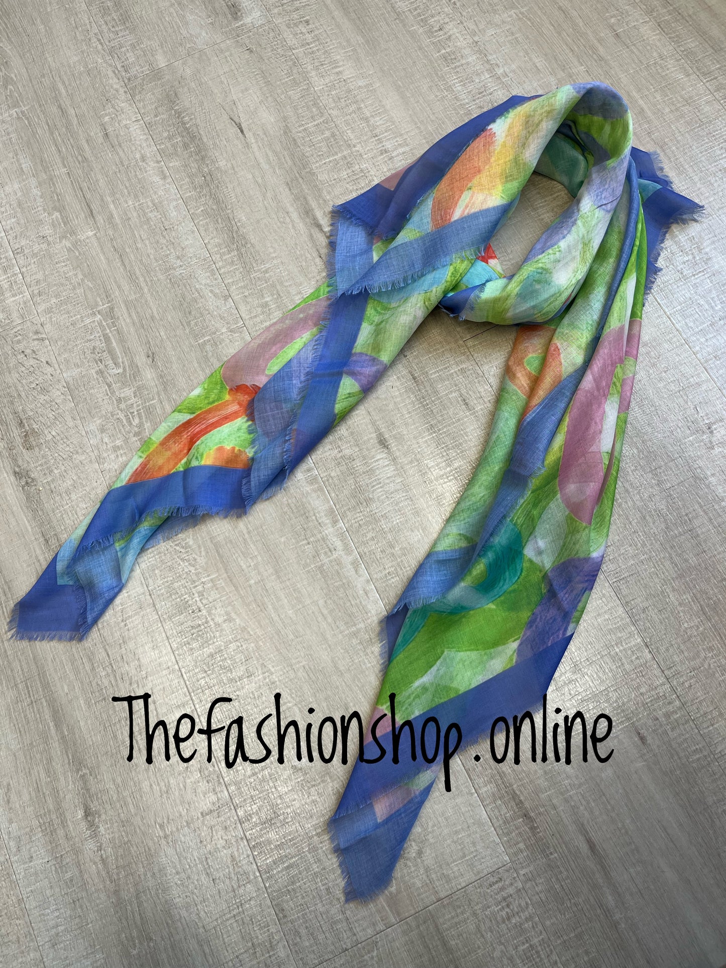 Sarah Tempest green graffiti heart scarf