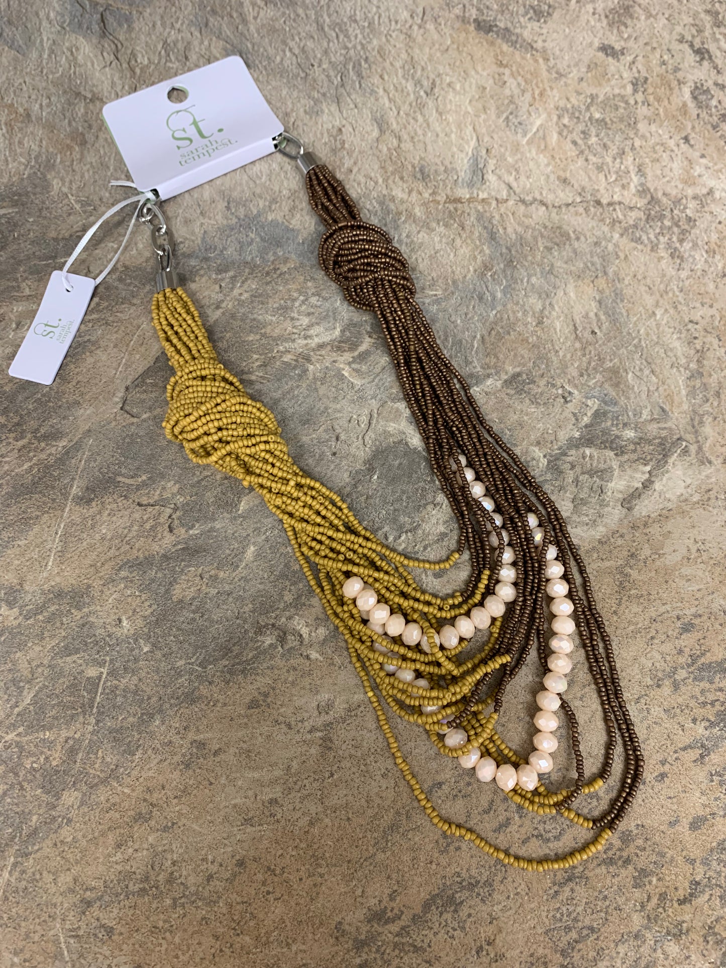 Sarah Tempest brown multistrand necklace