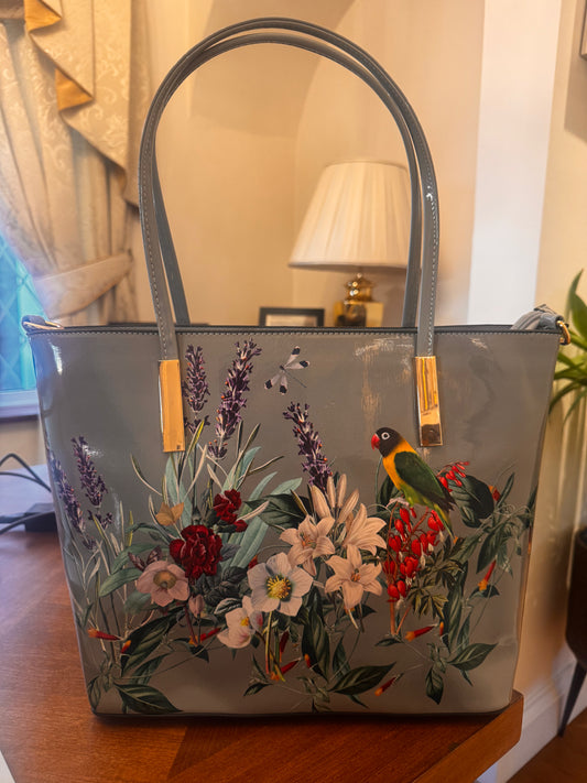 Spring Garden Tote bag In Grey