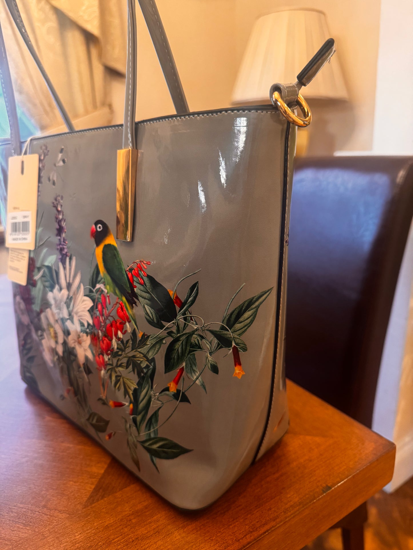 Spring Garden Tote bag In Grey