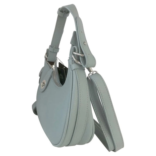 Tara Pale Blue Turn Lock Handle Bag with Shoulder strap
