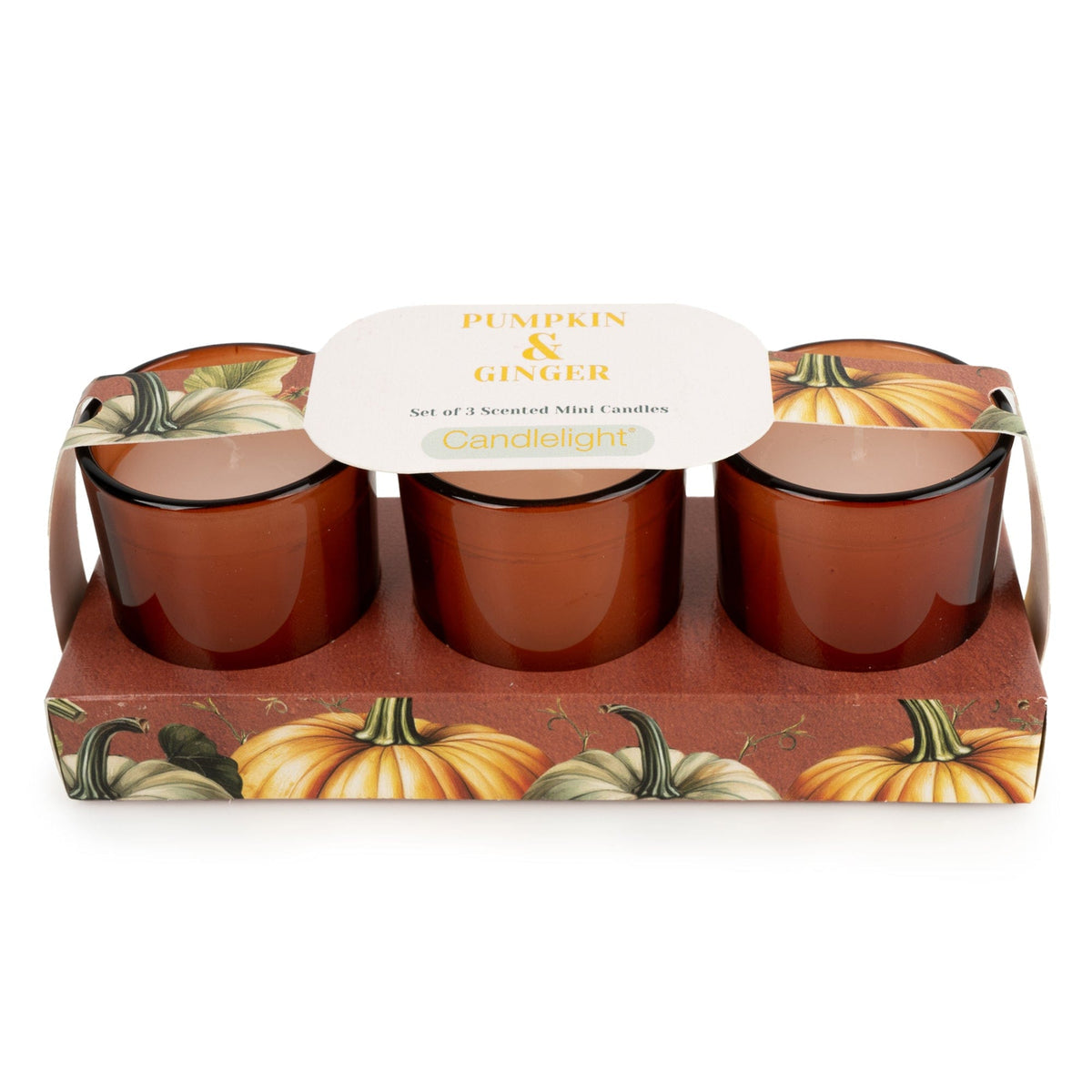 Candlelight Set of 3 Voltives Pumpkin and Ginger