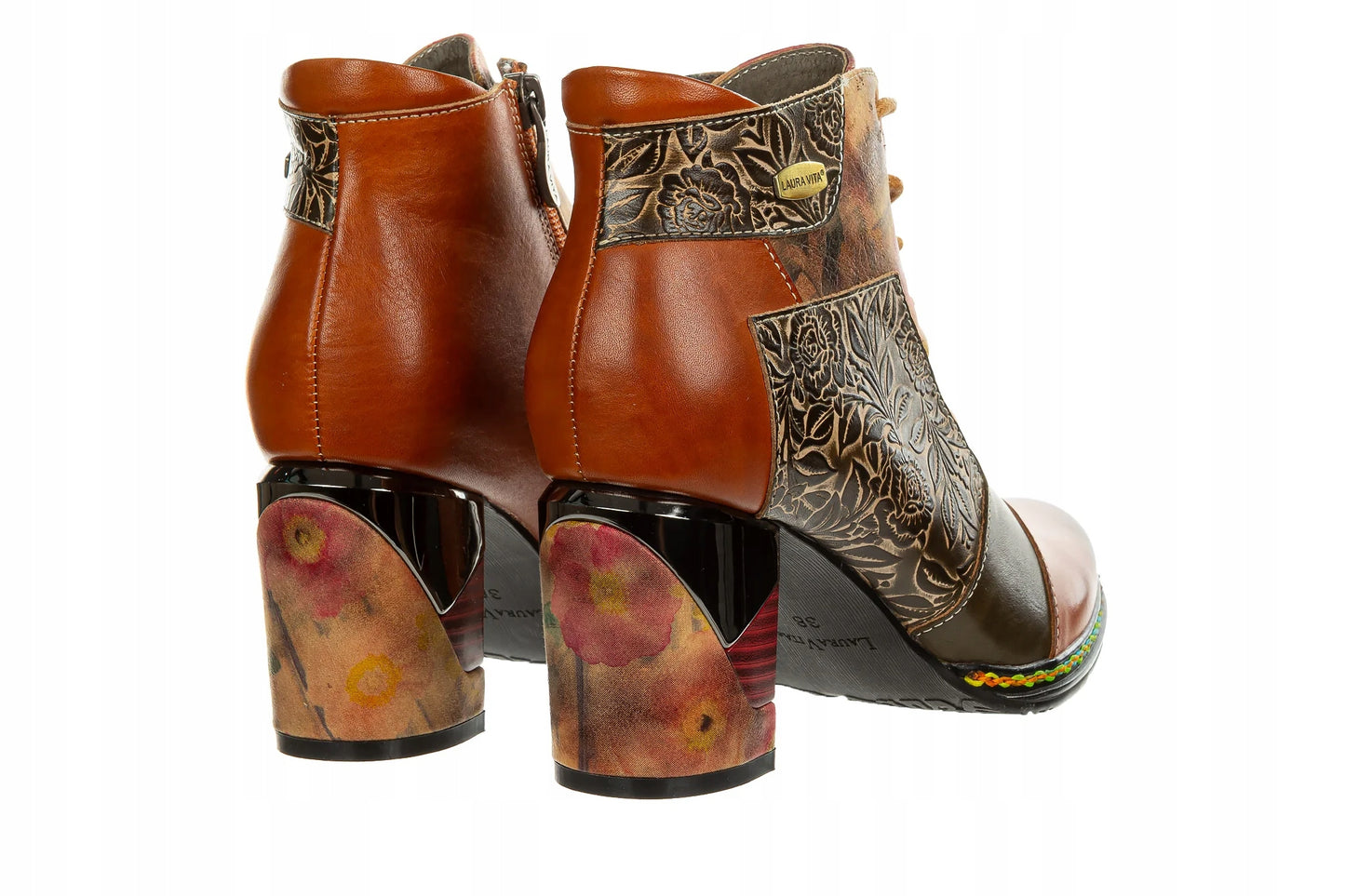 Laura Vita Maevao Leather camel boots sizes 4-8 (37-41)