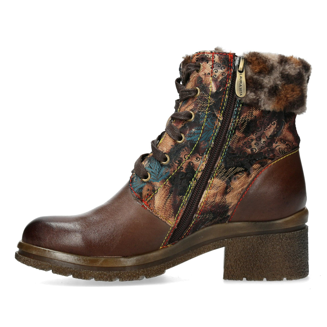 Laura Vita Kalineo Leather Choco Brown boots sizes 4-9(37-42)