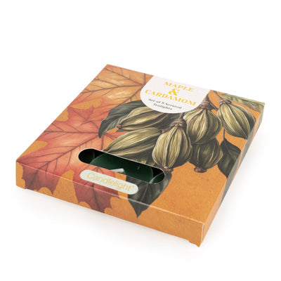 Candlelight Set of 9 Tea Lights Maple and Cardamom