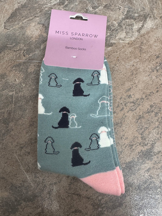 Miss Sparrow Duck Egg Retriever Bamboo socks 3-7
