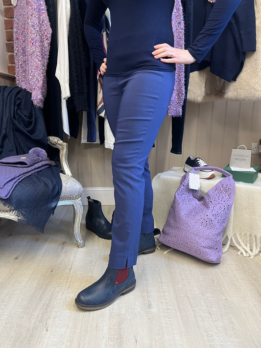 Robell Marie French blue full length trousers sizes 12-24